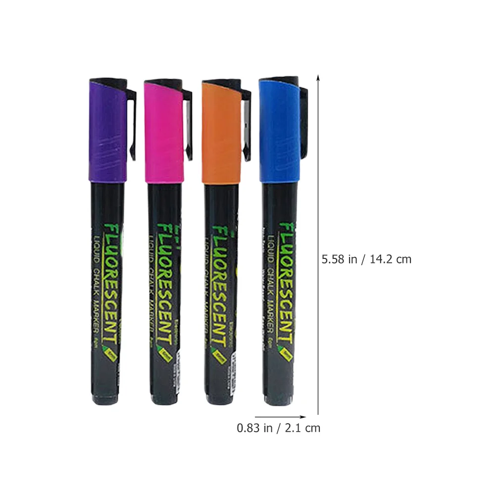 8 قطعة علامات الطباشير السائل قابل للمسح أقلام السبورة النيون للنوافذ الزجاجية رسم الكتابة لوازم علامات الطباشير النيون #3