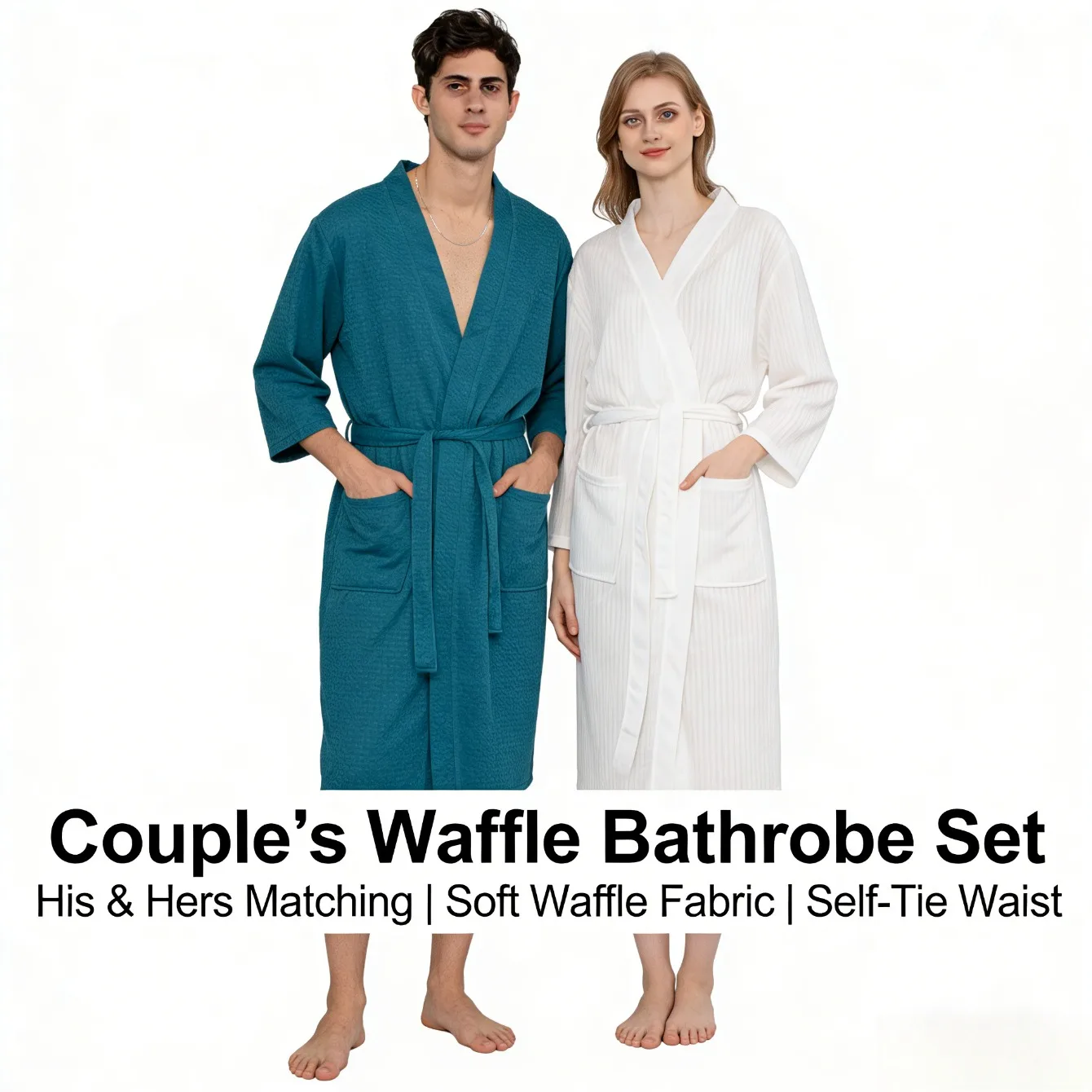 

Couple Style Hotel Bathrobe Lightweight Skin Friendly Sauna SPA Home Leisure Long Robe