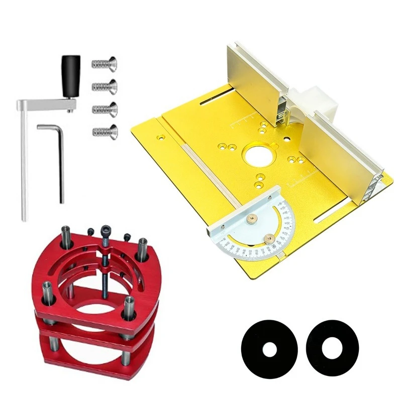Aluminum Router Insert Plate Fence Push Ruler C8 Wood Carving Machine Electric Milling Worktop