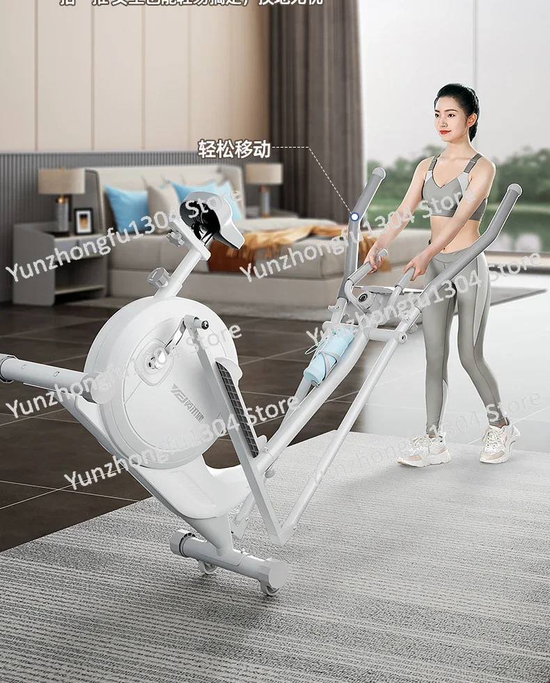 

Installation-free foldable intelligent magnetic control elliptical machine household silent space walker fitness stepper