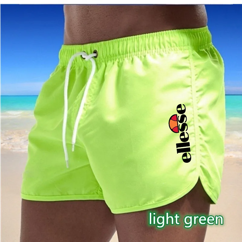 Brands Men\'s Beach Shorts Quick Dry Material Fitness Summer Swim Trunks Casual Sports Male Swimming Board