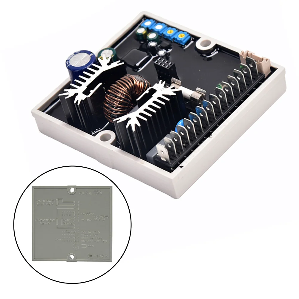 

Автоматический регулятор напряжения DSR AVR для генераторных установок Mecc Alte, поддерживает входное напряжение от 40В до 270В, диапазон частоты от 15Гц до 72Гц