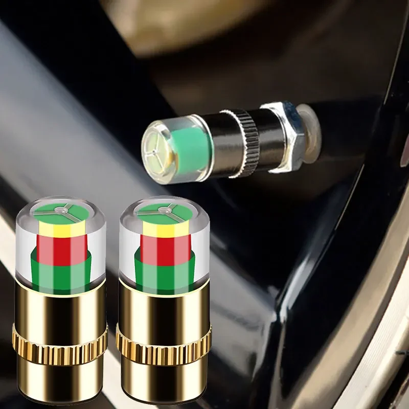 

4/8PCS Motorcycle Car Tire Pressure Monitor Valve Cap Sensor Indicator Eye Alert Auto Tire Pressure Inspection Tool Tire valve
