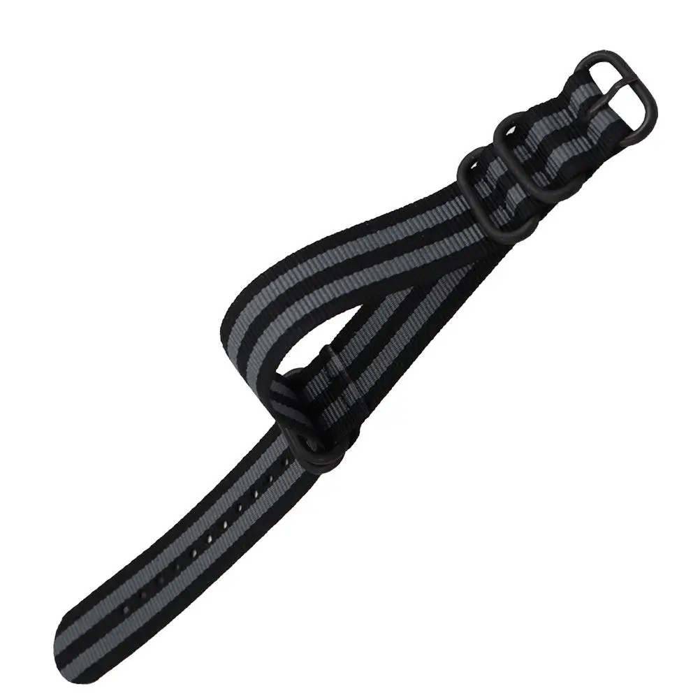 1Pcs Nylon Canvas Watchband Strong Durability Ergonomic Shape Smooth Texture Comfortable Wrist Strap Replacement 24Mm Unisex