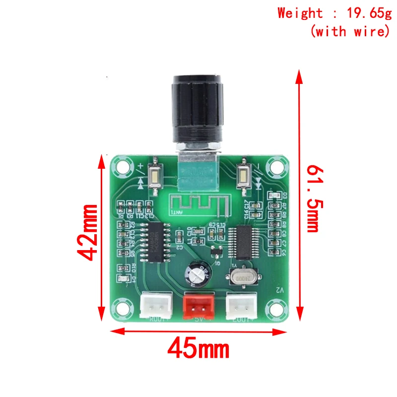 XH-A158 ultra clear Bluetooth 5.0 power amplifier board pam8403 small power DIY wireless speaker amplifier board 5W*2