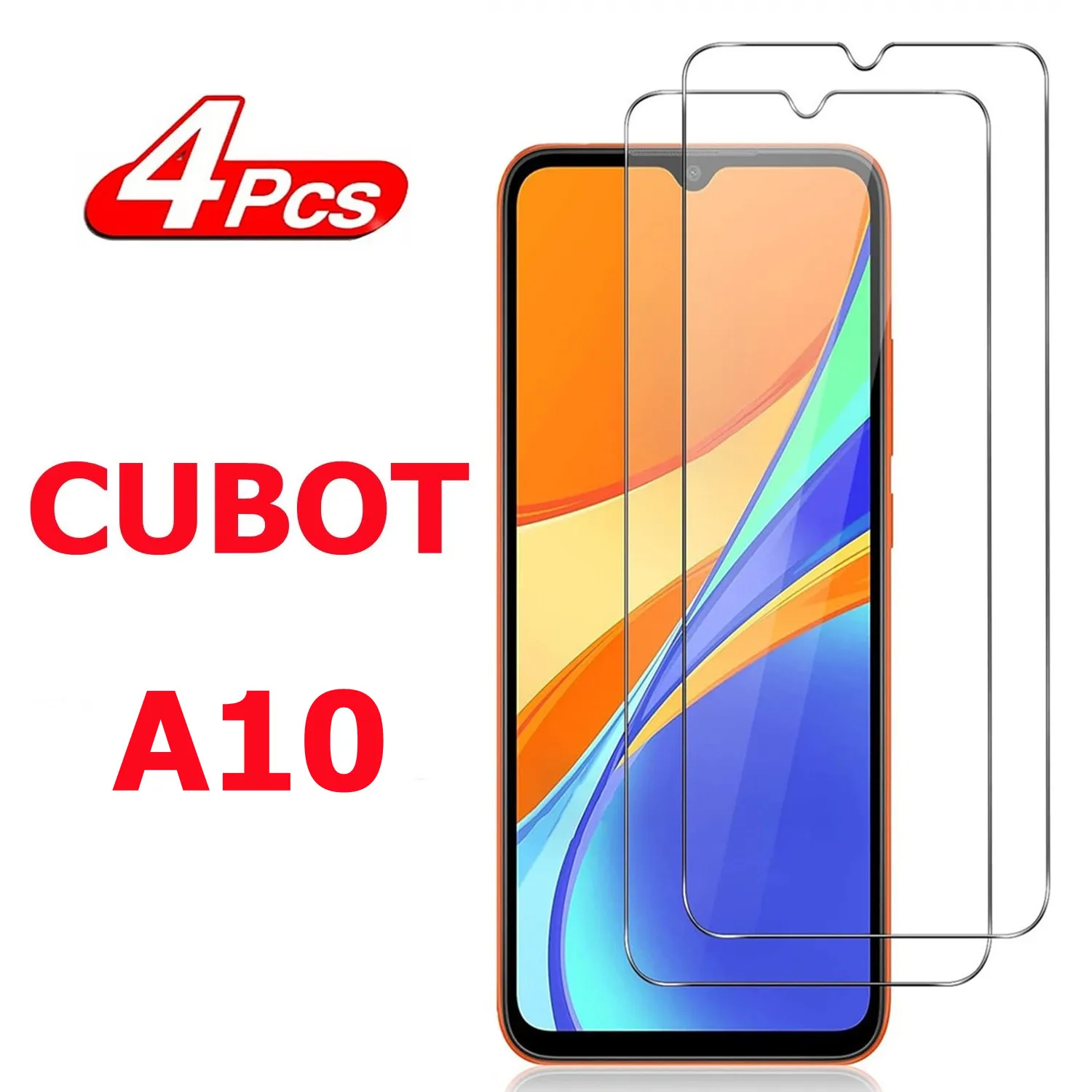 

2/4Piece High aluminum Tempered Glass For CUBOT A10 Screen Protector Glass Film
