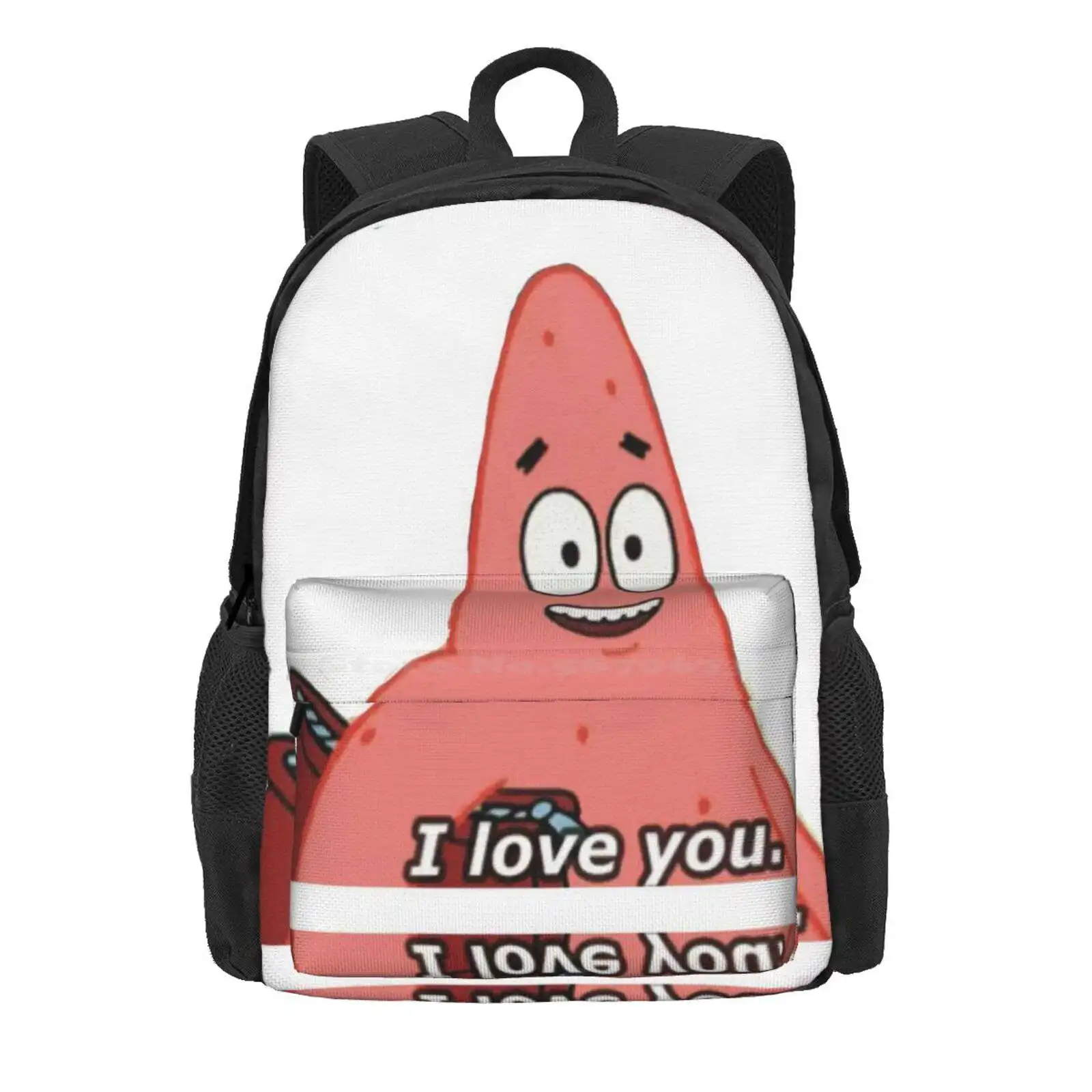 Patrick Star I Love You Hot Sale Schoolbag Backpack Fashion Bags Patrick Star I Love You