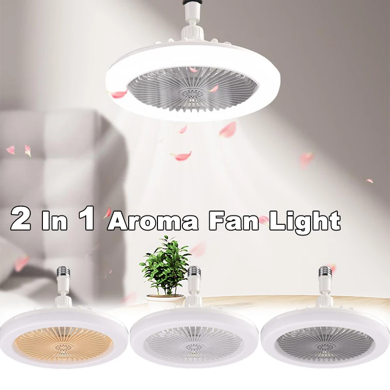 Plafonnier LED 30W avec Télécommande, Intensité Réglable, Silencieux, Lustre d'Nikavec Ventilateur de Refroidissement, Décoration de la Maison