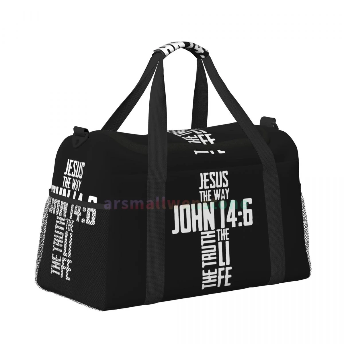 Bible Verse Jesus The Way John Travel Duffel Bags Sport Gym Yoga Luggage Bag Personalized Weekender Bag with Shoulder Strap