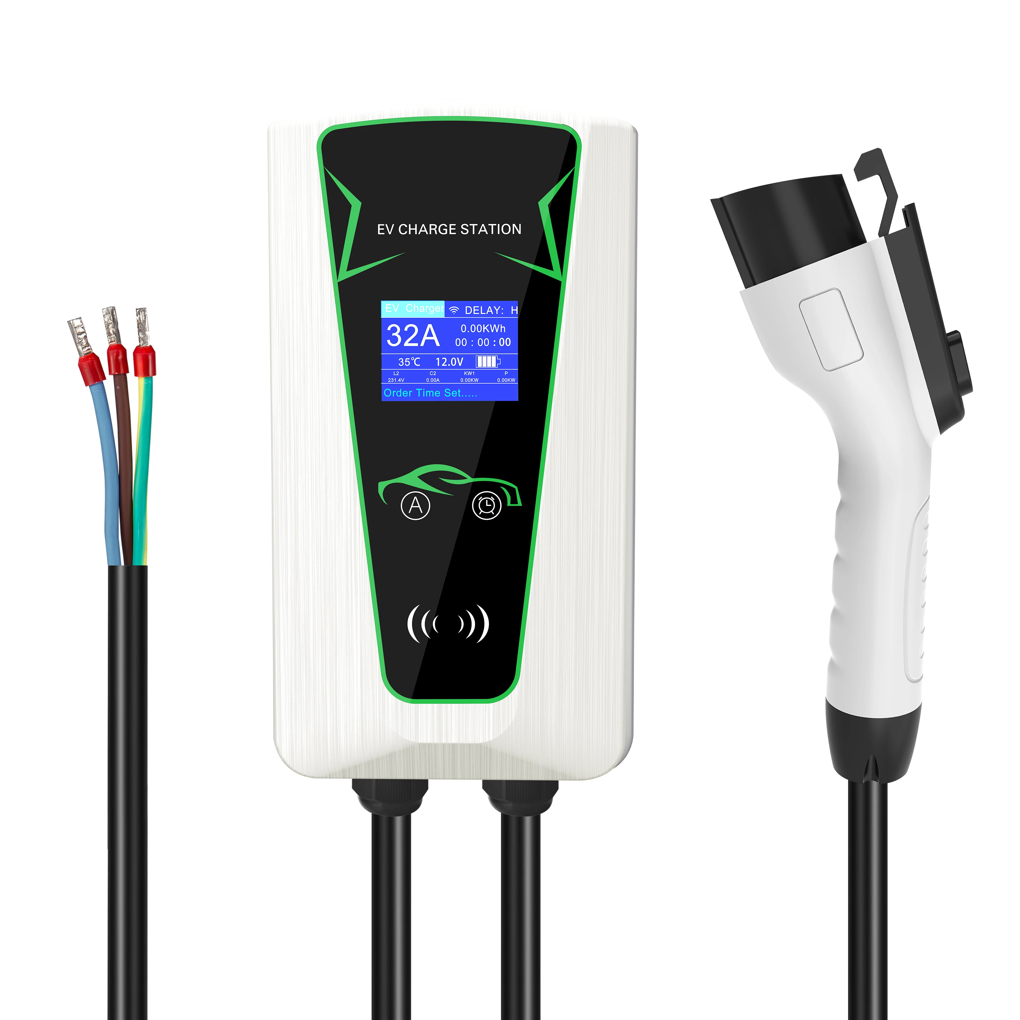 AC  Vehicle Type 2 GBT Type 1 Charger Vehicle Station Car Charger 7kw 11kw 22kw 220 380 Volts