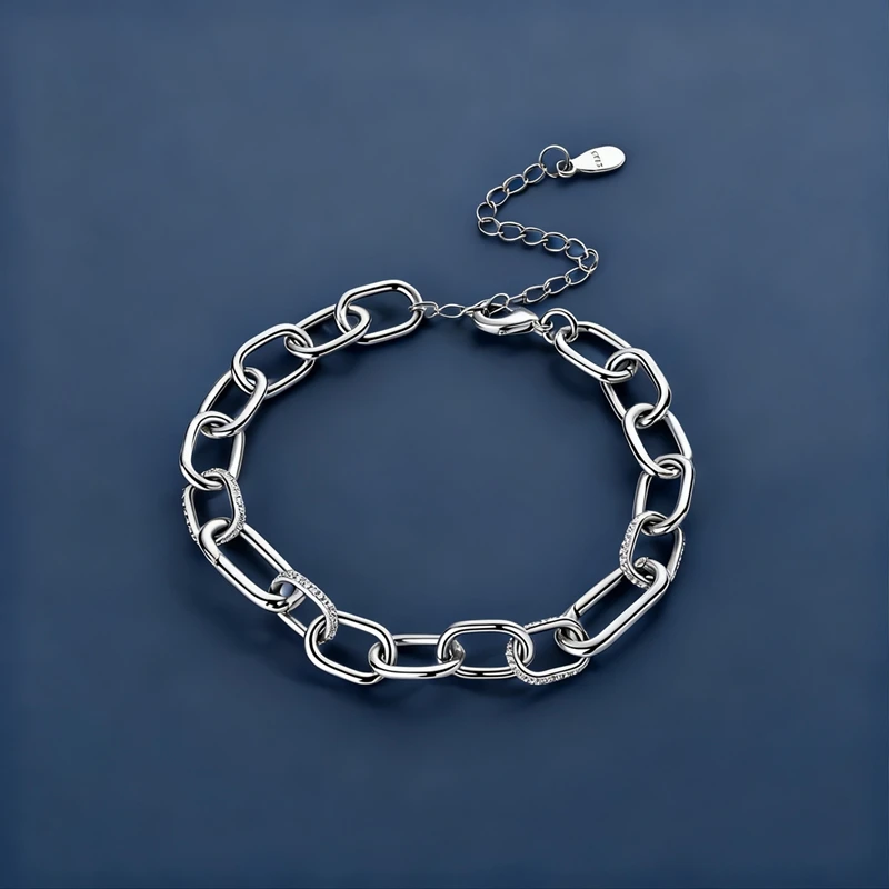 Bracelet Original 925 Sterling Silver Adjustable Universal Buckle Base Chain Bracelet for Women DIY Pendant Charm Jewelry Gifts
