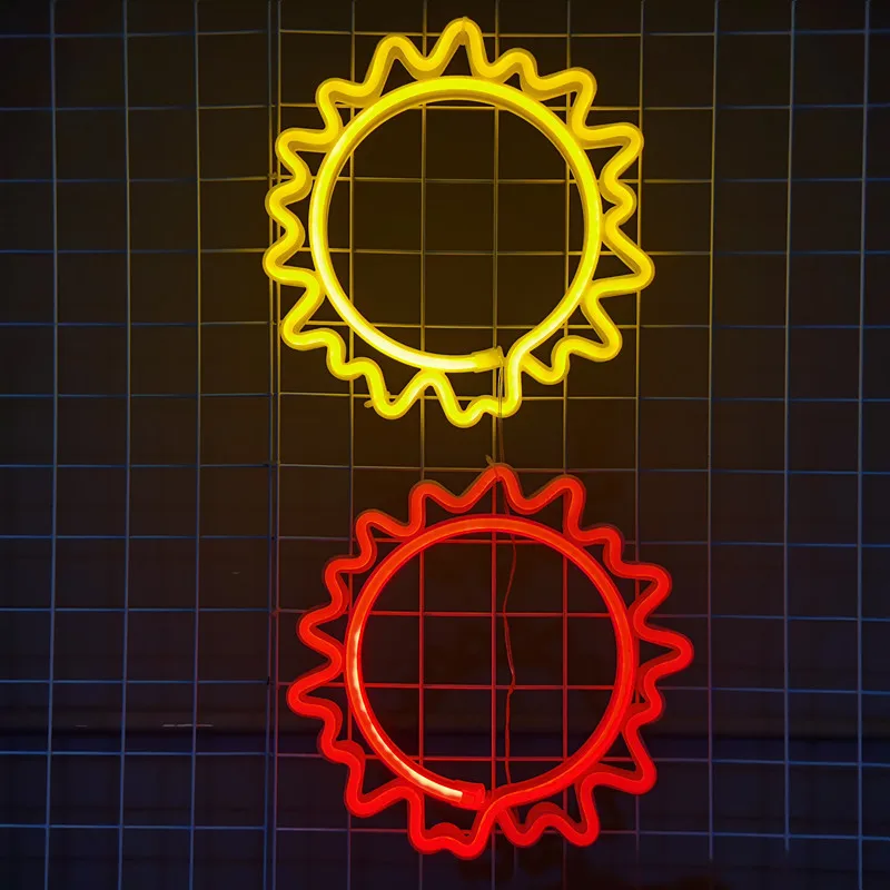 2025 Sun LED Neon Sign USB/Battery Powered LED Light for Bedroom Room Decoration Gift Night Light Decoration Party Holiday