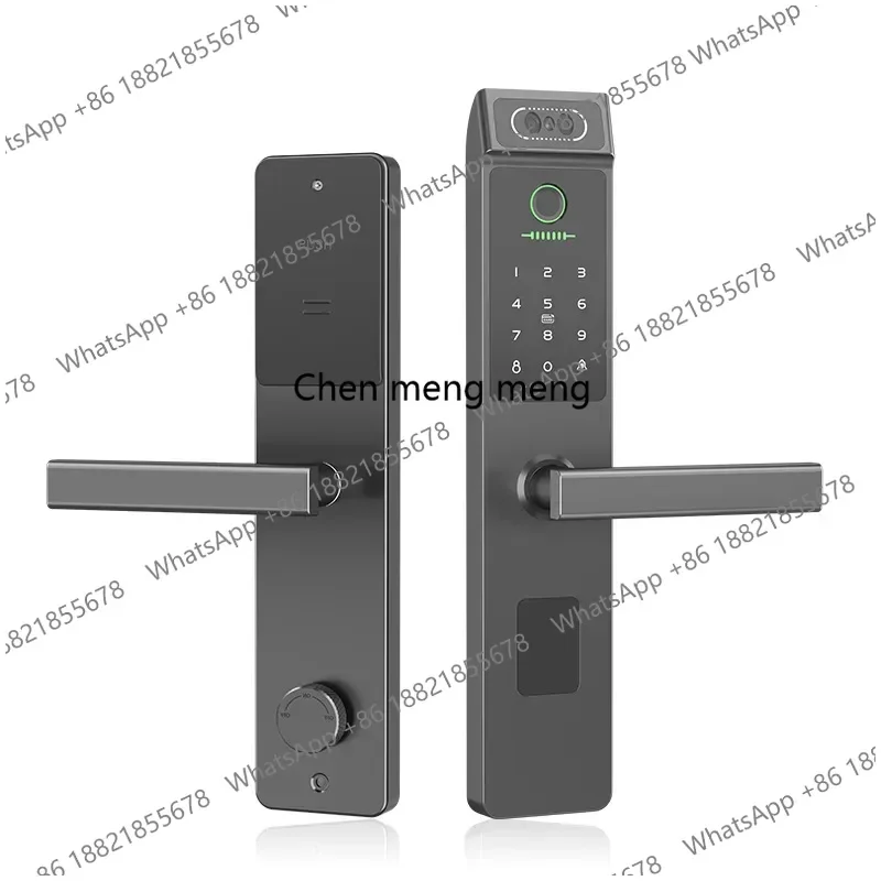 Ttlock Smart Door Lock Home Security Fingerprint Lock Digital Face Facial Recognition Handle Lock With Touch Keypad Bluetooth 3D