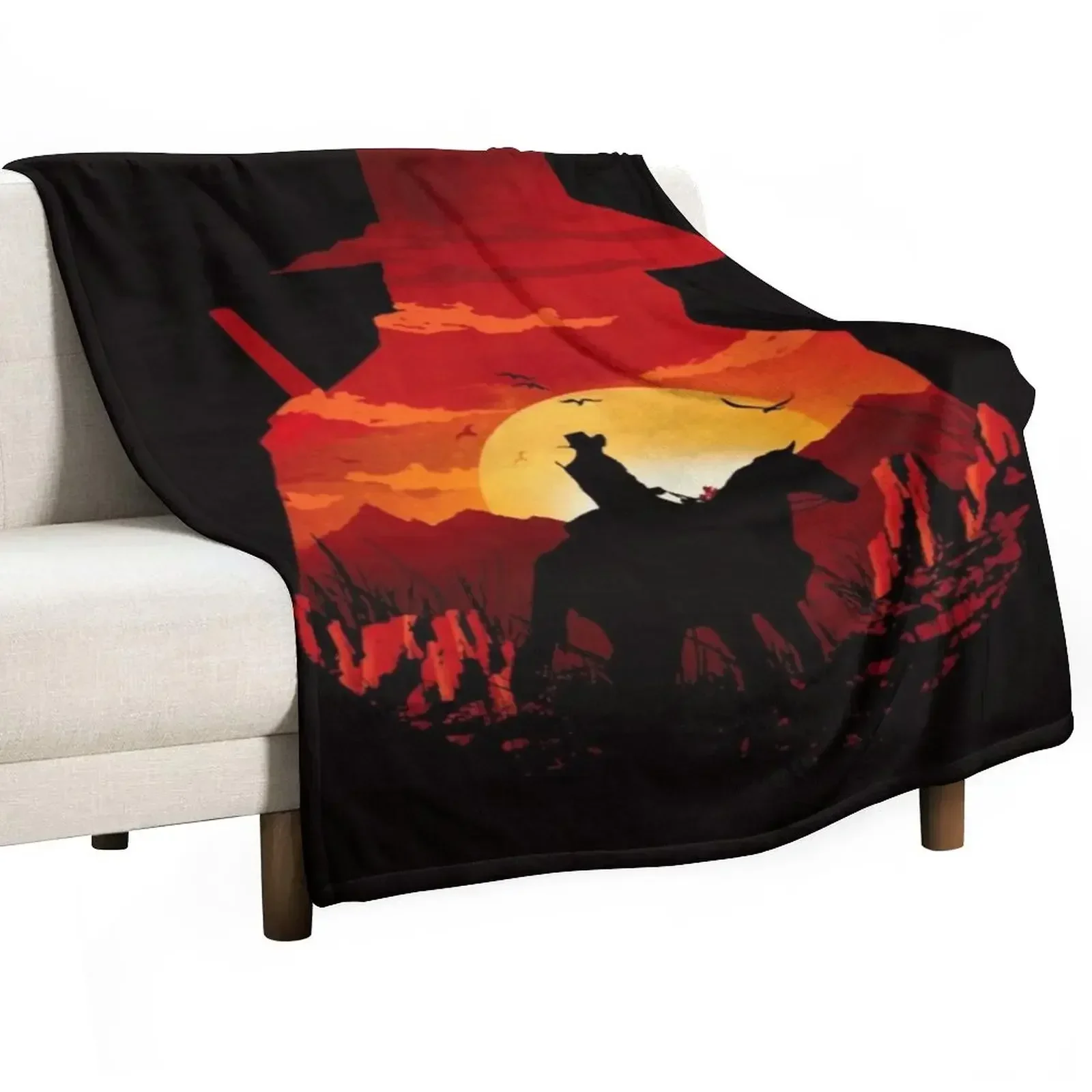 

Red-Logo Throw Blanket bed plaid Sleeping Bag Blankets