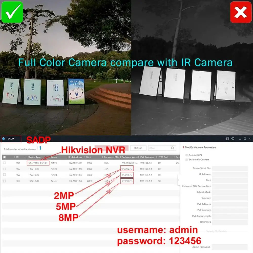 Hikvision Compatible 4K 8MP Full Color Night Camera ColorVu Bullet Security Camera 5MP PoE Built-in Mic Video Surveillance