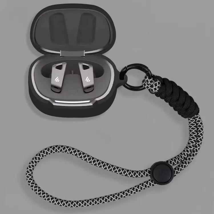 Étui pour Edifier NeoBuds, étui planaire en Silicone souple, protection Portable, résistant aux rayures et aux chocs, avec lanière à mousqueton Étui pour Edifier NeoBuds, étui planaire en Silicone souple, protection Portable, résistant aux rayures et aux chocs, avec lanière à mousqueton