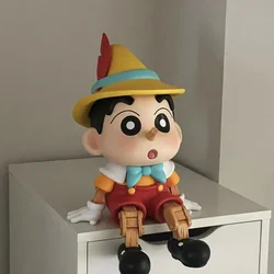 GK Puppet Crayon Shin-chan Cosplay, série Pinocchio, figurines d'action animées à tête de cigarette, modèle d'ornement, cadeau mignon, cadeaux d'anniversaire, nouveau