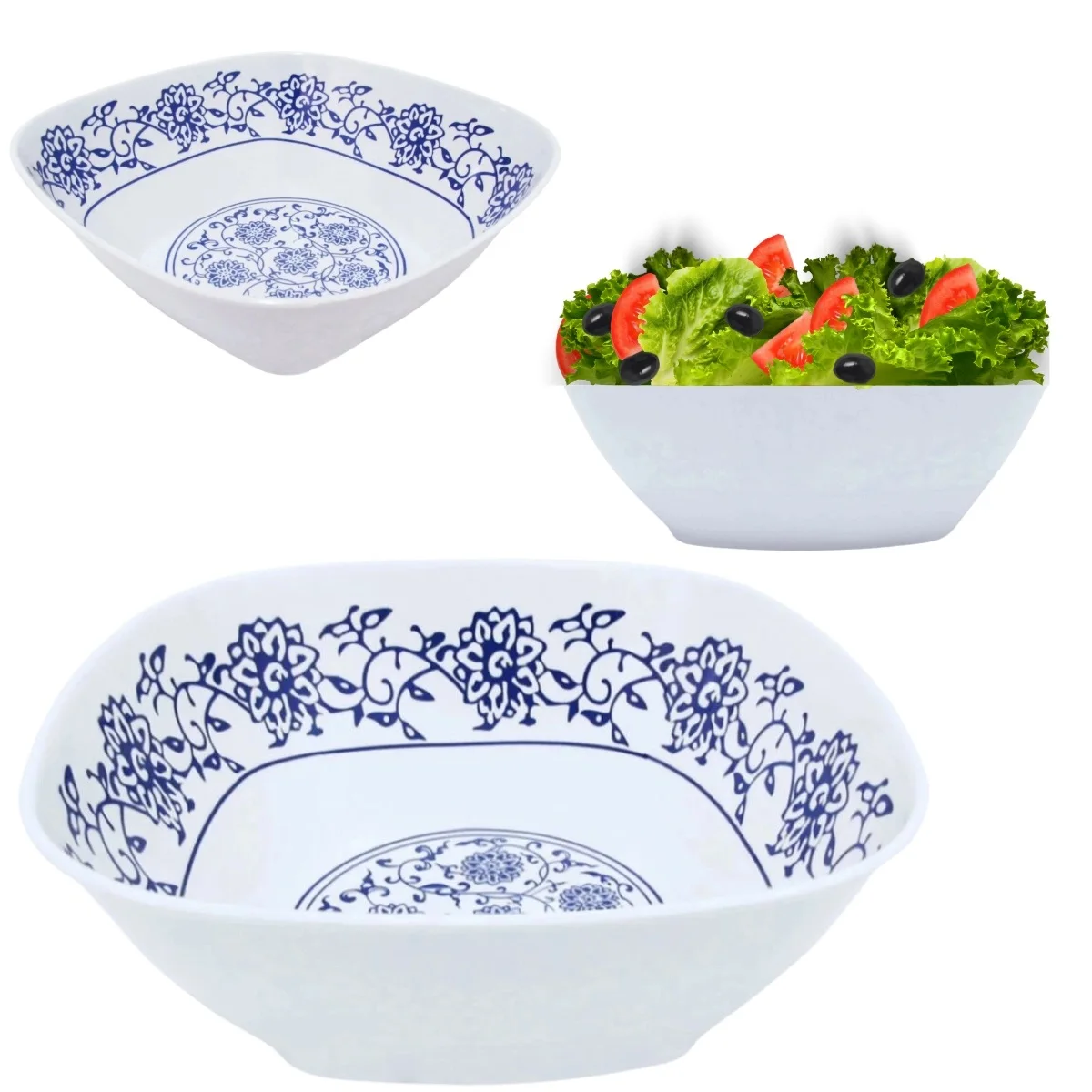 Bowl Salad Bowl 2.2L Portuguese Melamine Pot 2200ml