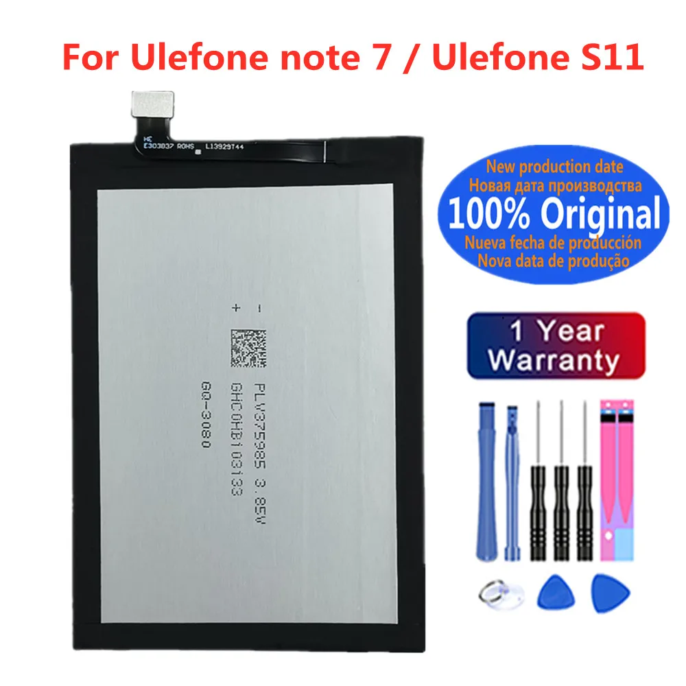 

Original Ulefone S11 / Note 7 Phone Battery 3430mAh For Ulefone Note 7 / Ulefone S11 Smartphone Battery Batterie Baterij + Tools