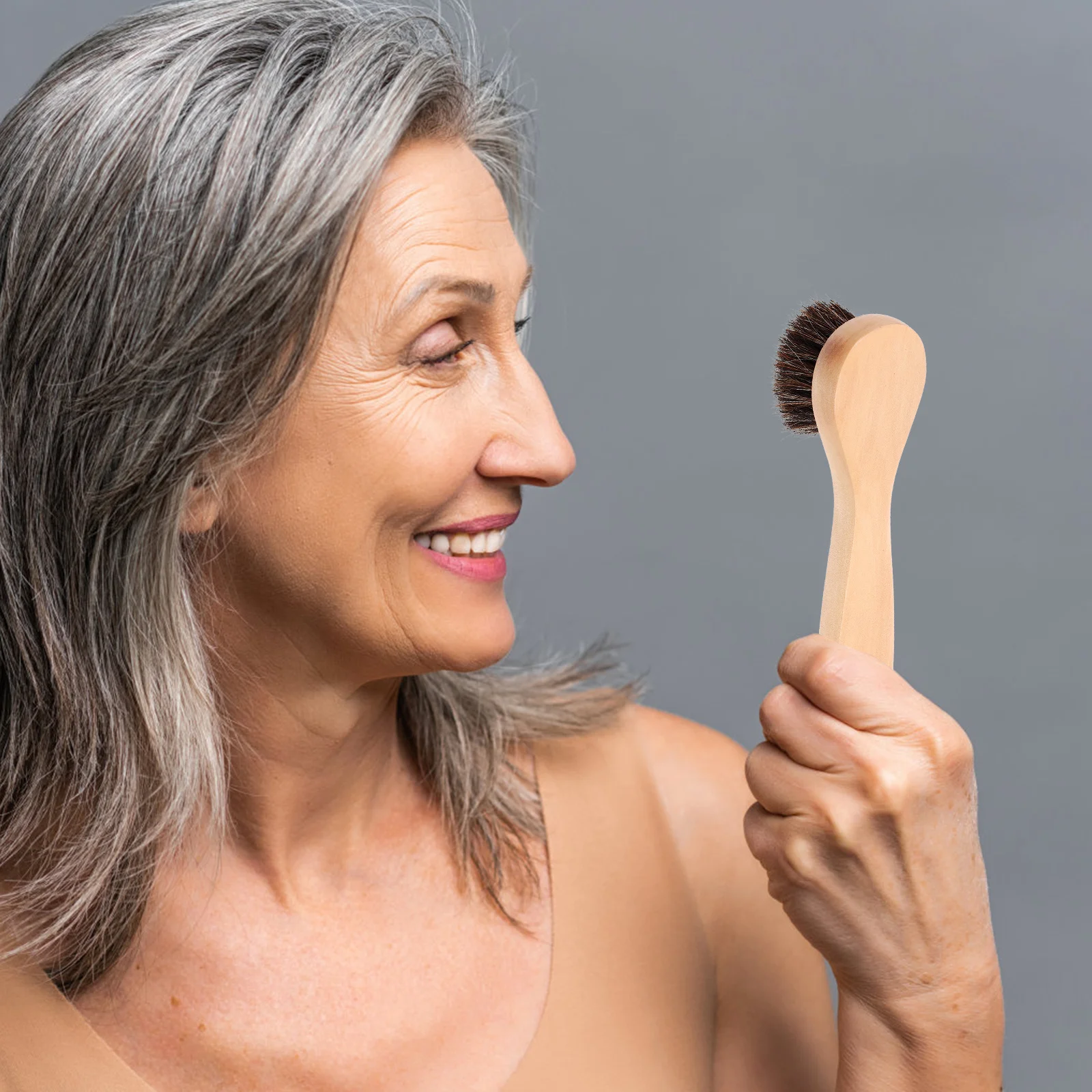 Brosse faciale manuelle, outil de nettoyage du visage, pour un nettoyage en profondeur des pores, exfoliant en bois, brosse de lavage respectueuse de la peau, 2 pièces