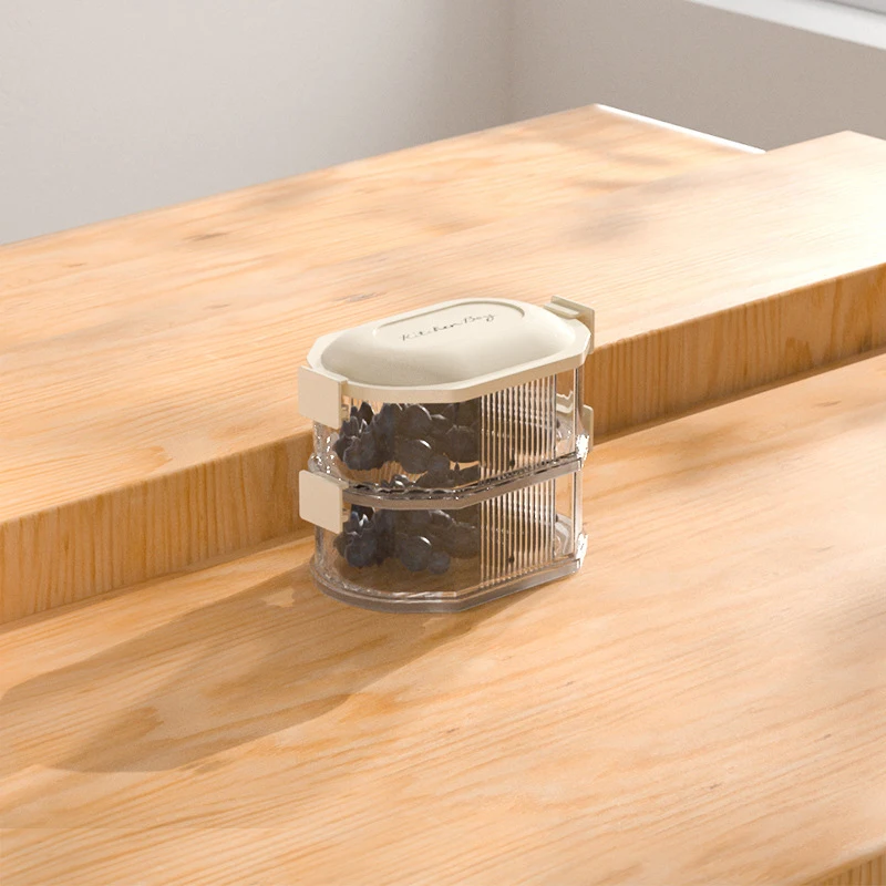 Transparent Spice Seasoning Storage Box Refrigerator Multi-Layer Food Fruit Crisper Box Kitchen Organizer Box Accessories