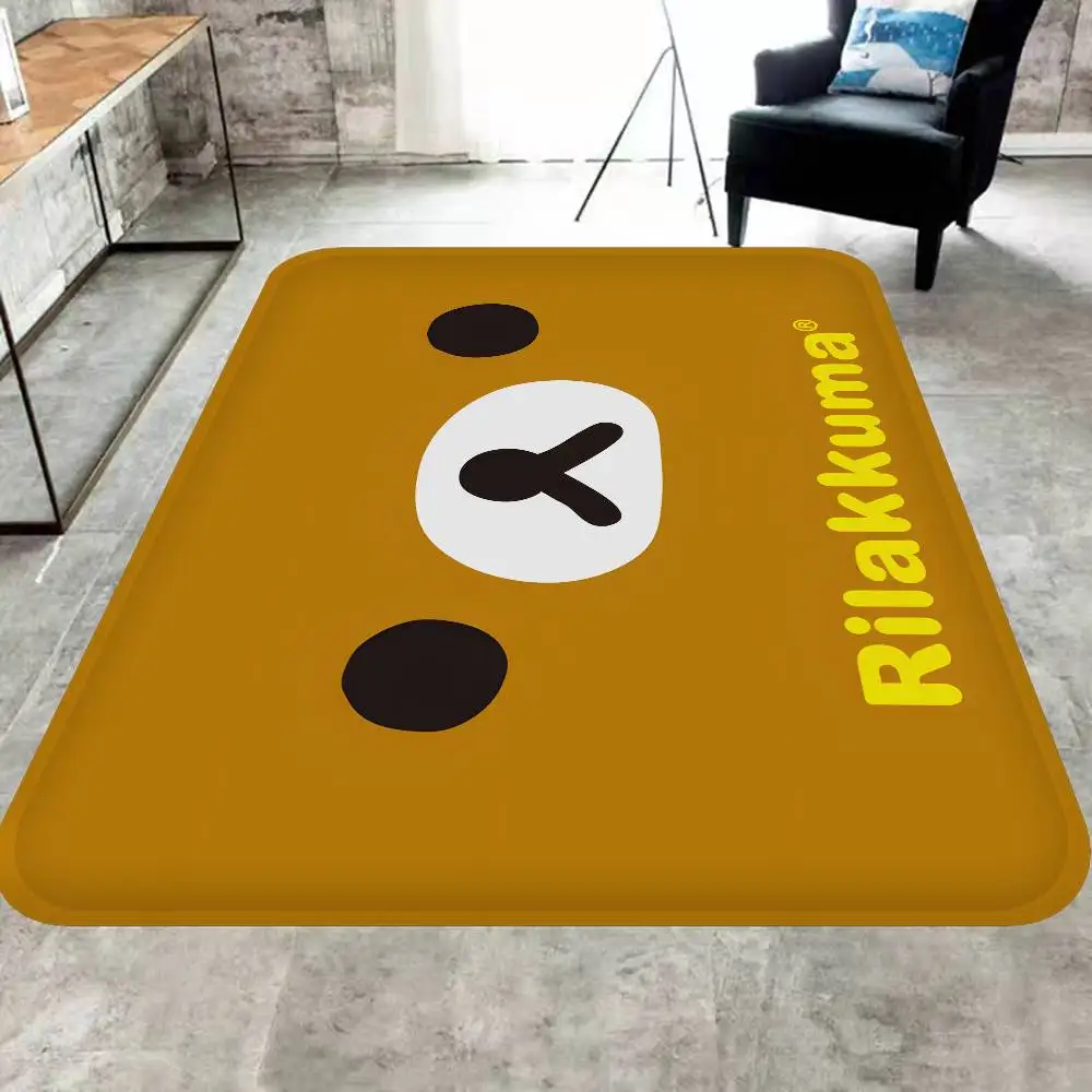 Popular Cute R-RilakkumaS Bear Floor Carpet Kids Room Bedroom Decoration Balcony Anti-Slip Doormat Living Room Hotel Decor Mat
