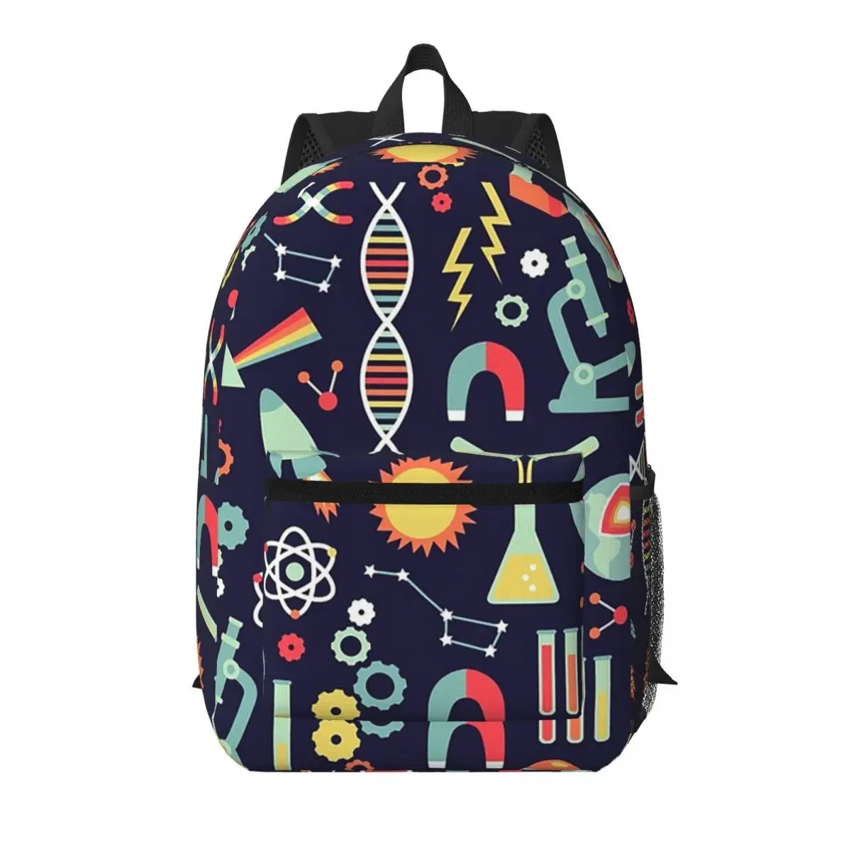 Science Lab Elements Theme Student Backpack School Bag Hiking Travel Daypack for Men Women Bookbag Shoulder Bags