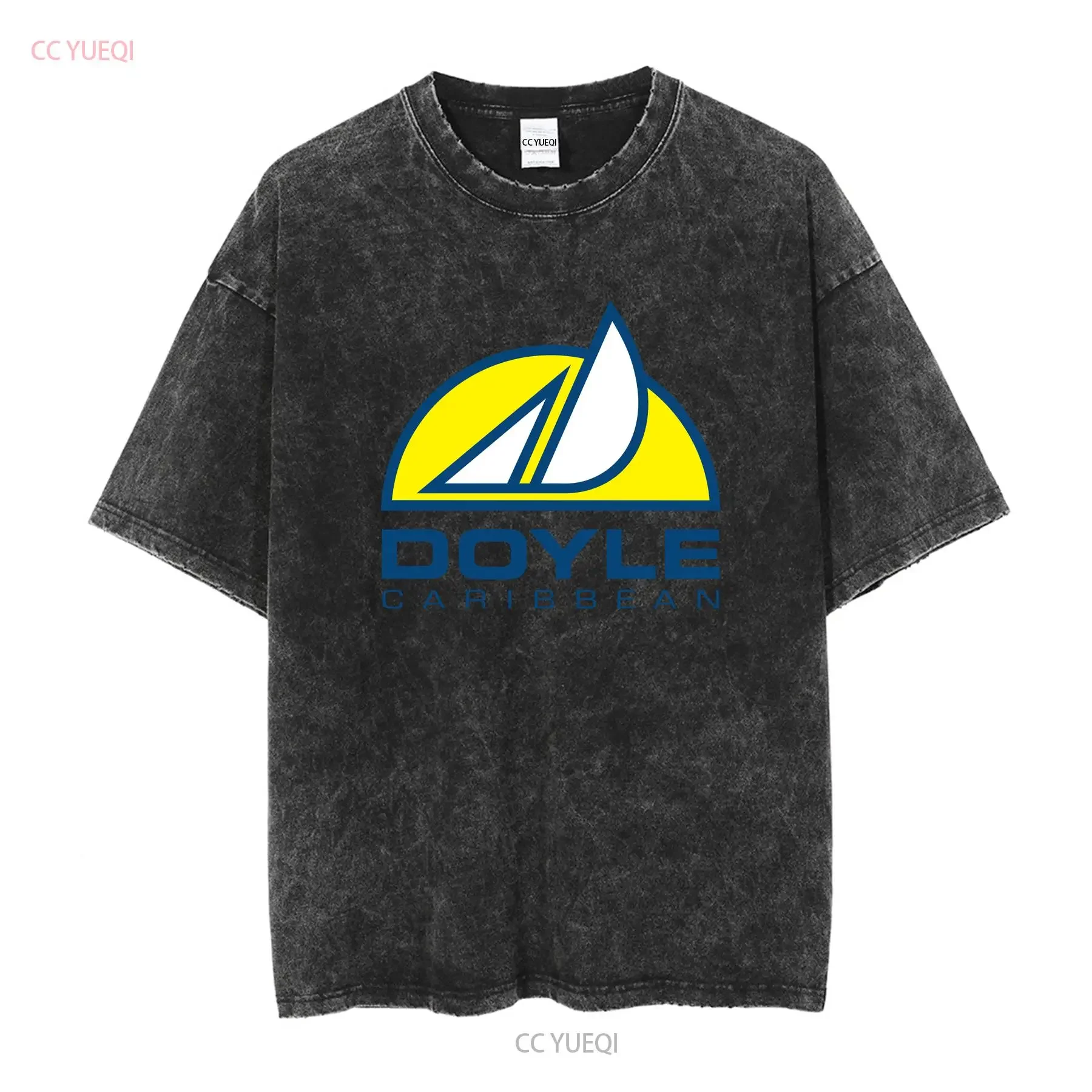 New item Doyle Sails Logo american funny Men's T shirt Size S 5XL vintage Washed homme fashion Breathable designer clothes Soft