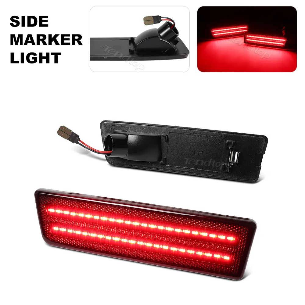 2Pcs Smoke Lens LED Front Bumper Fender Amber Indicator Lamps Side Marker Light Signal for 2010-2013 Ford Transt Connect