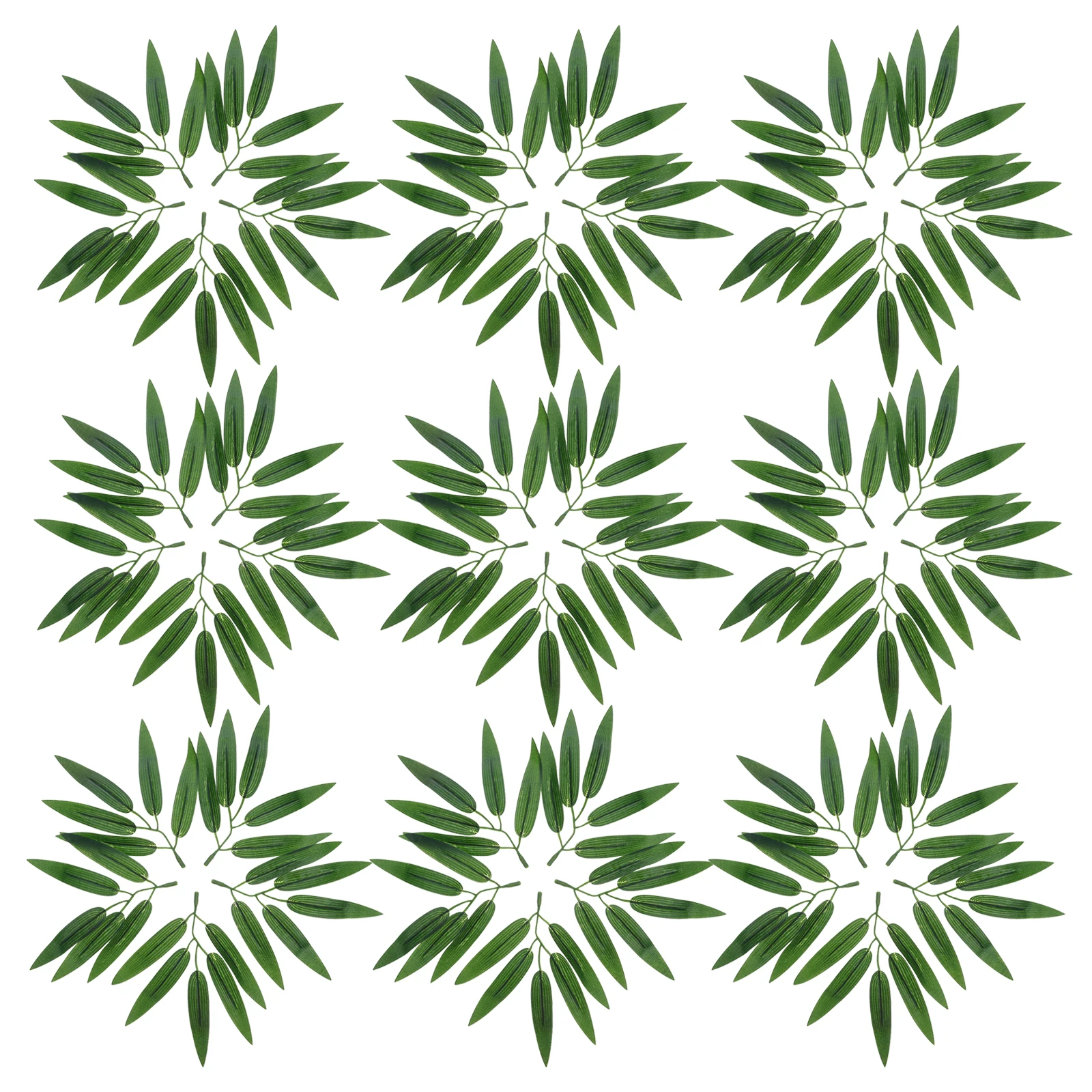 

100 Pcs Simulated Bamboo Leaf Decoration Branches for Vase Home Lace Faux Leave DIY Leaves Plastic