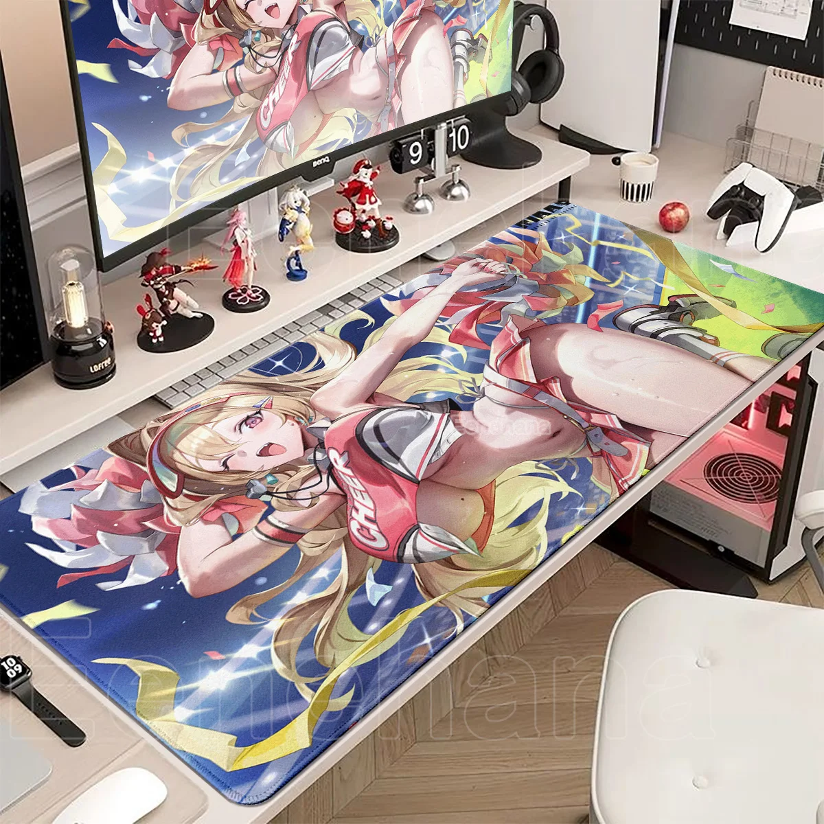 

Victory Goddess Nick 2 Anime Cute Anti-Slip Keyboard Large LED Desk Mat Game Accessories High Definition Print Desktop XXLMat