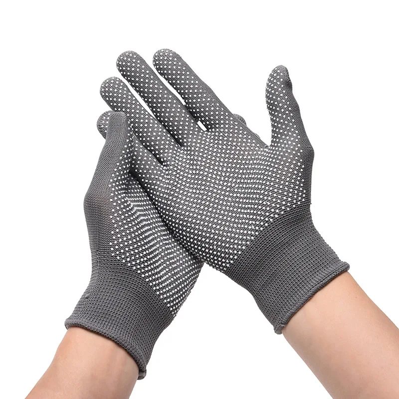 Sommer-Touchscreen-Handschuhe für Damen und Herren, rutschfest, gepunktet, atmungsaktiv, für Outdoor-Radfahren, Arbeitsschutzhandschuhe, Schwarz, Grau, Blau