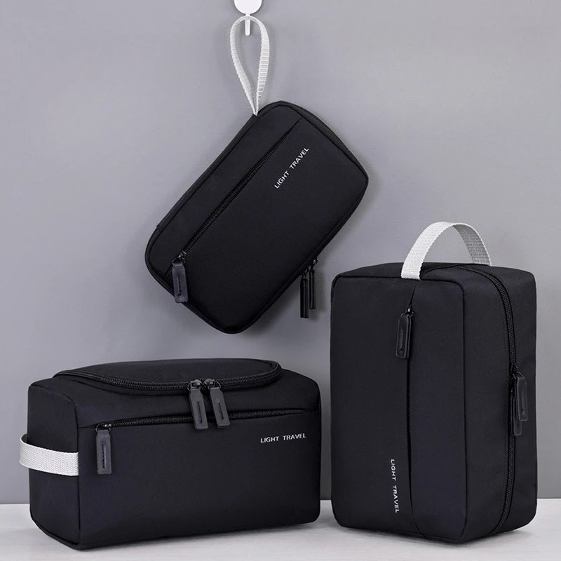 Bolsa de higiene portátil, bolsa de armazenamento multifuncional de grande capacidade, bolsa de maquiagem leve, organizador de cosméticos, itens essenciais para viagem