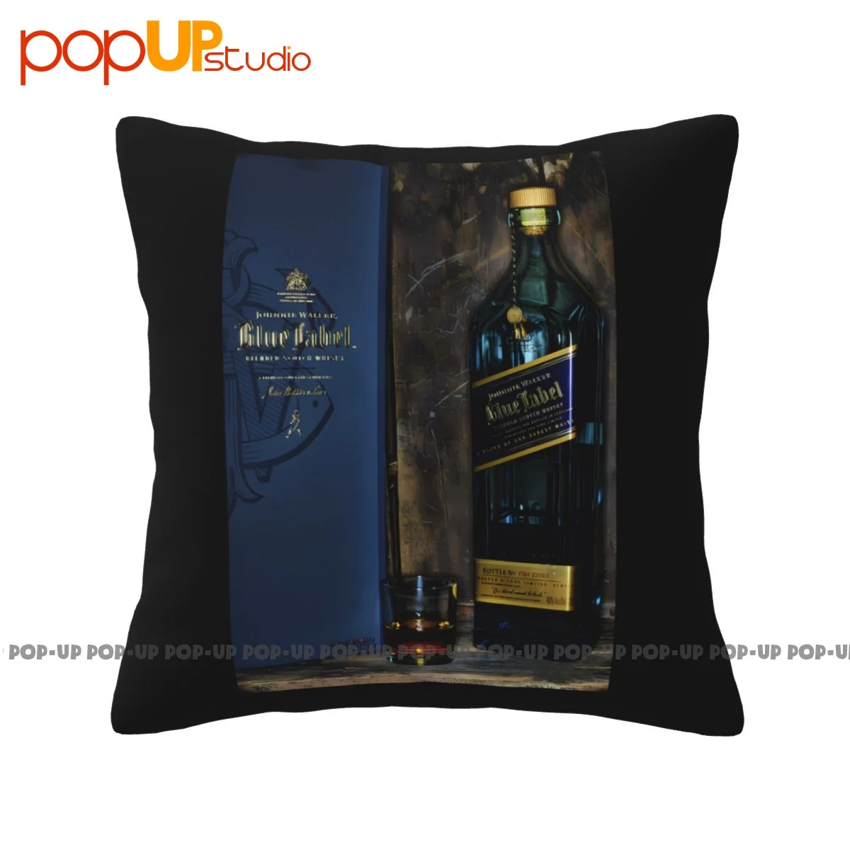 Funda de almohada personalizada de Johnny Walker, P-219 de Whisky con etiqueta azul, para sofá, decoración de patrón grueso