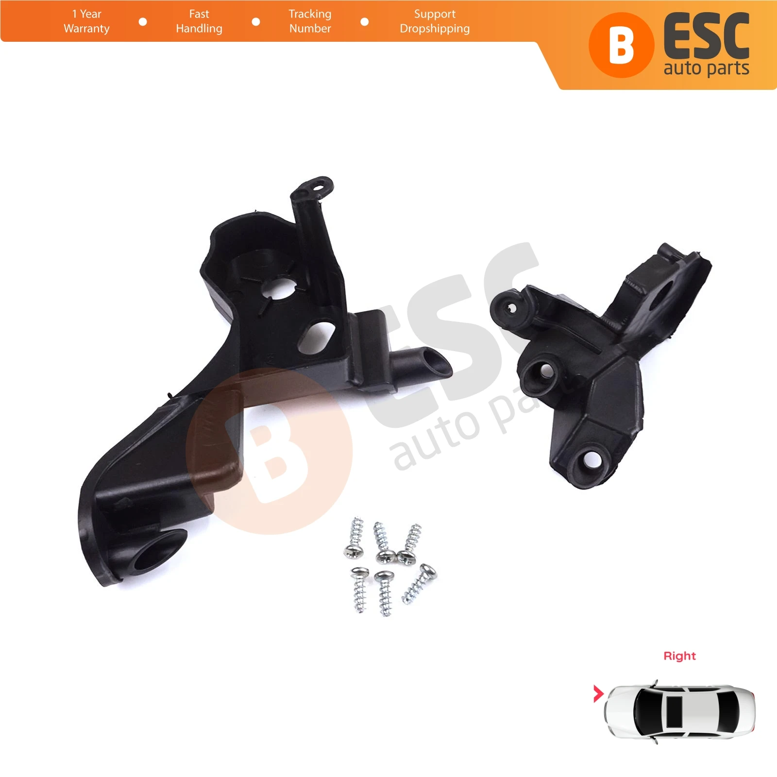 EHL574-2 Headlight Holder Mount Repair Bracket Tab Right Side for Citroen C4 MK2 B7 NC 2009-2018 DS4 MK1 NX 2010-2015