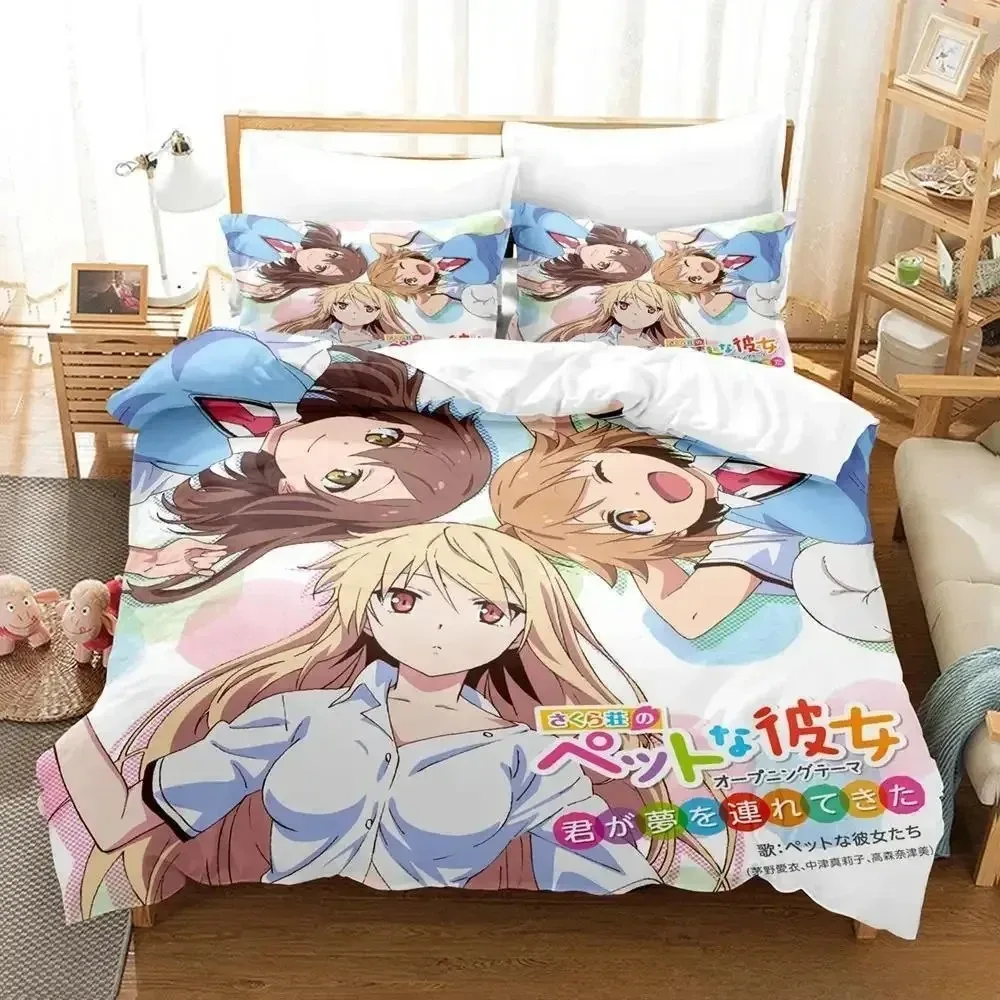 

The Pet Girl of Sakurasou Bedding Set Single Twin Full Queen King Size Bed Set Adult Kid Bedroom Duvet cover Sets 3D Anime Bed