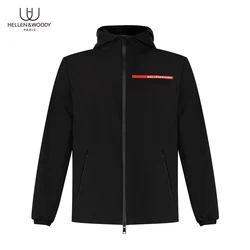 Hellen&Woody Men Clothing Spring and Autumn New  Waterproof Hooded Jacket Fashion Casual Slim Cotton for Commute 8232020701