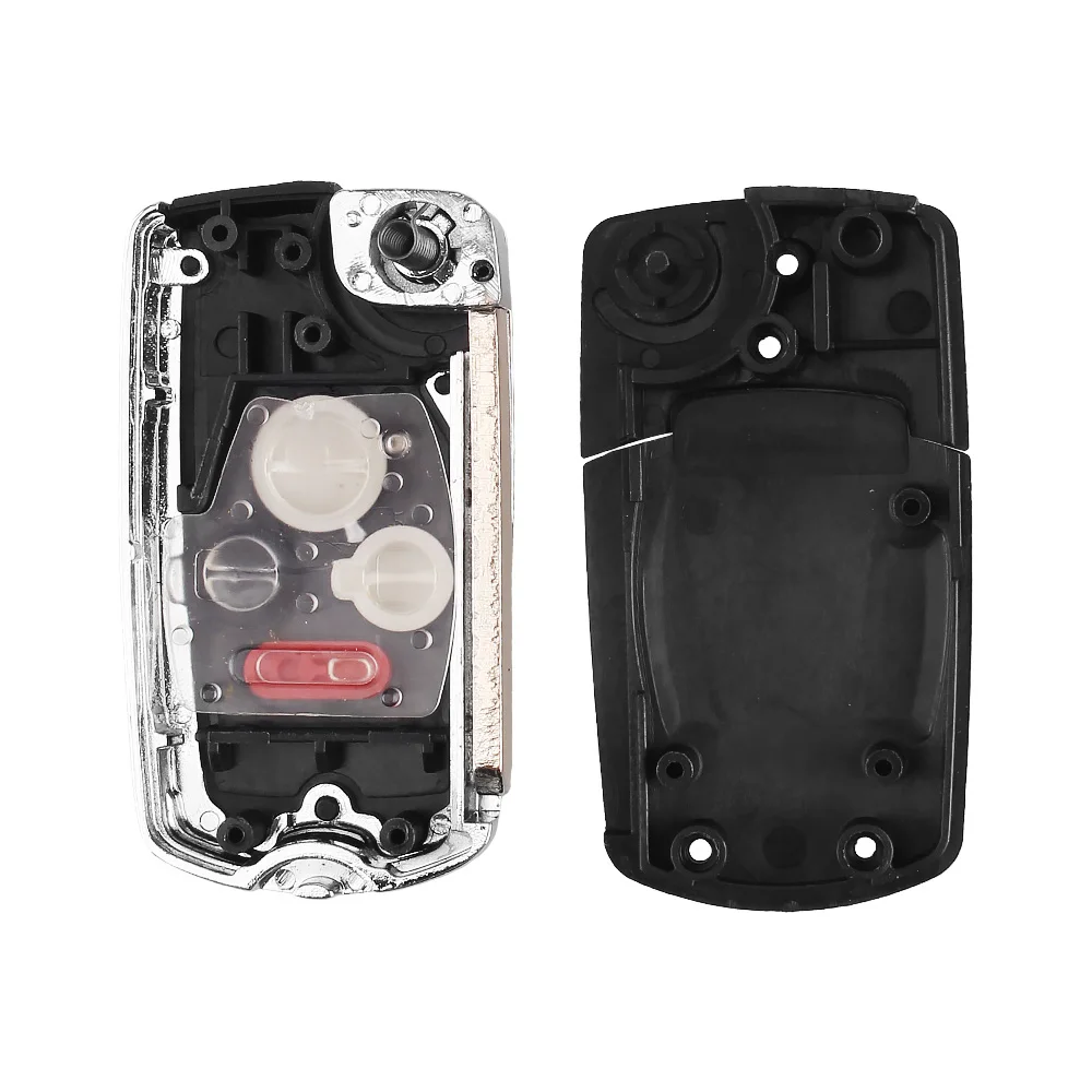 KEYYOU 2/3+1 Panic Buttons Modified Flip Folding Remote Key Shell Case For Honda Accord Civic Pilot CRV Ridgeline Pilot