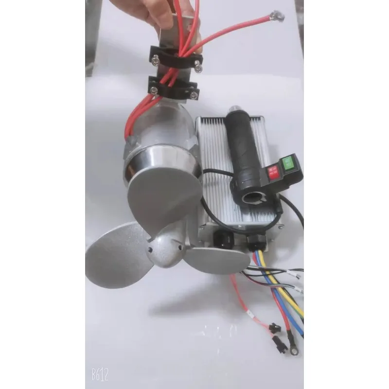 Fishing Boat Thruster, Brushless Electric Motor 12-36V 800-1200W Silent Power Saving, Rubber Boat Thruster