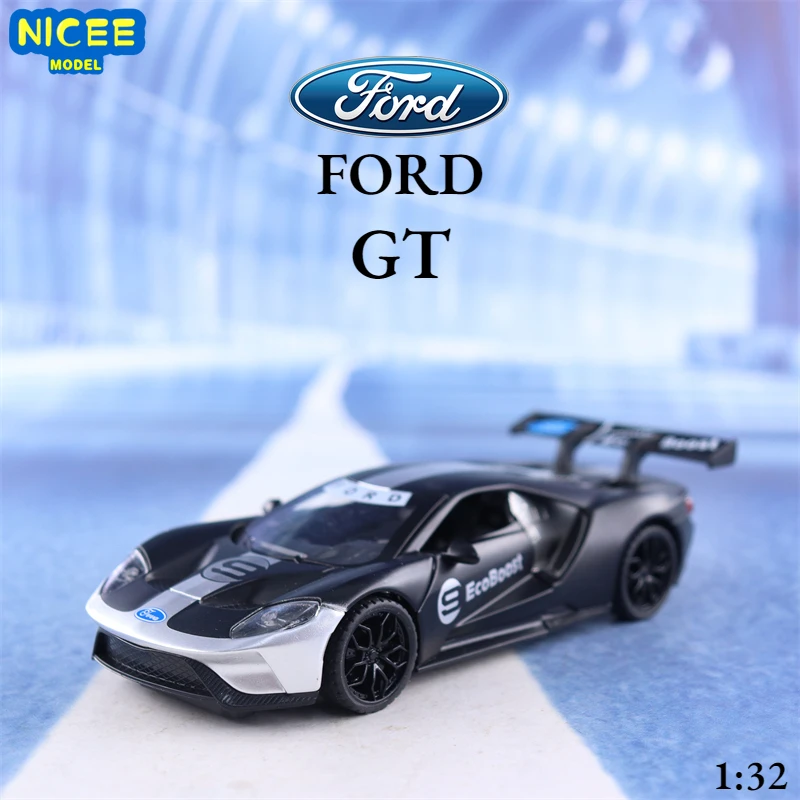 

1:32 Ford GT High Simulation Diecast Metal Alloy Model car Sound Light Pull Back Collection Kids Toy Gifts A181