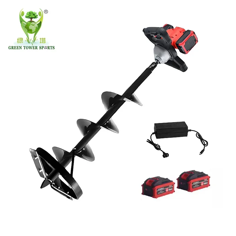 Electric Ice Drill Auger Machine Earth Auger Ground Drill Soil Hole Digger Garden Tools Tree Planting Digging Tool