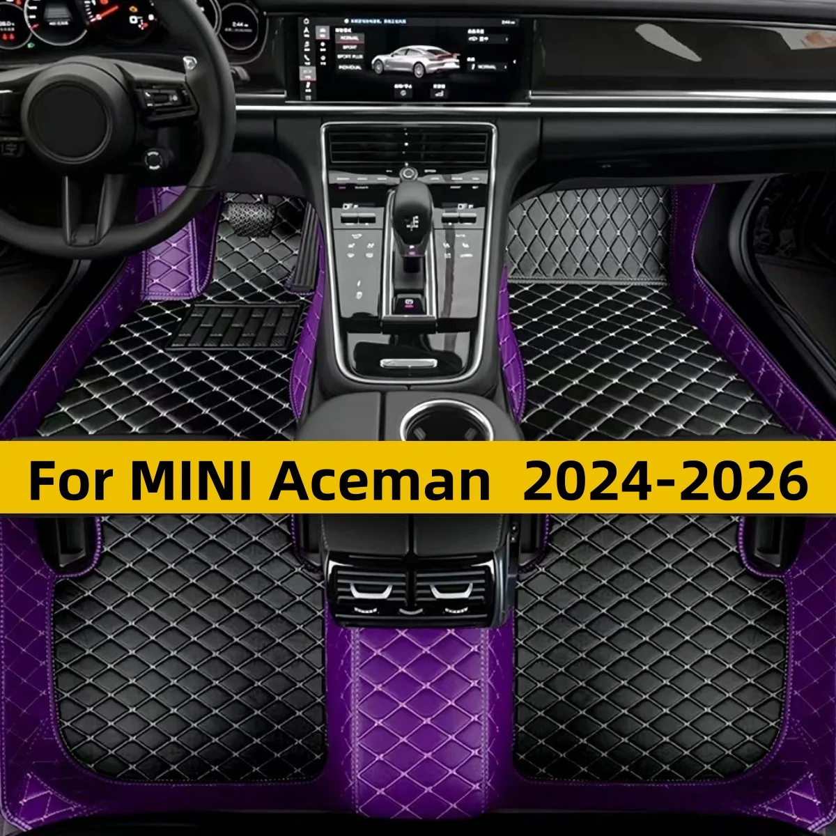 Car Floor Mats For MINI Aceman 2024 2025 2026Leather Mat Durable Pad Auto Rugs Carpets Interior Parts Car Accesso