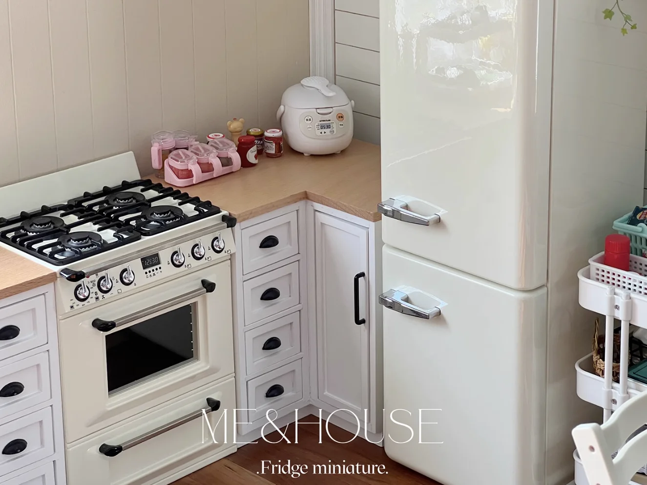 1/6 Modern Miniature Kitchen Furniture Blythe/BJD Mini Fridge with Door Range Hood Dollhouse Appliances DIY Doll Accessories