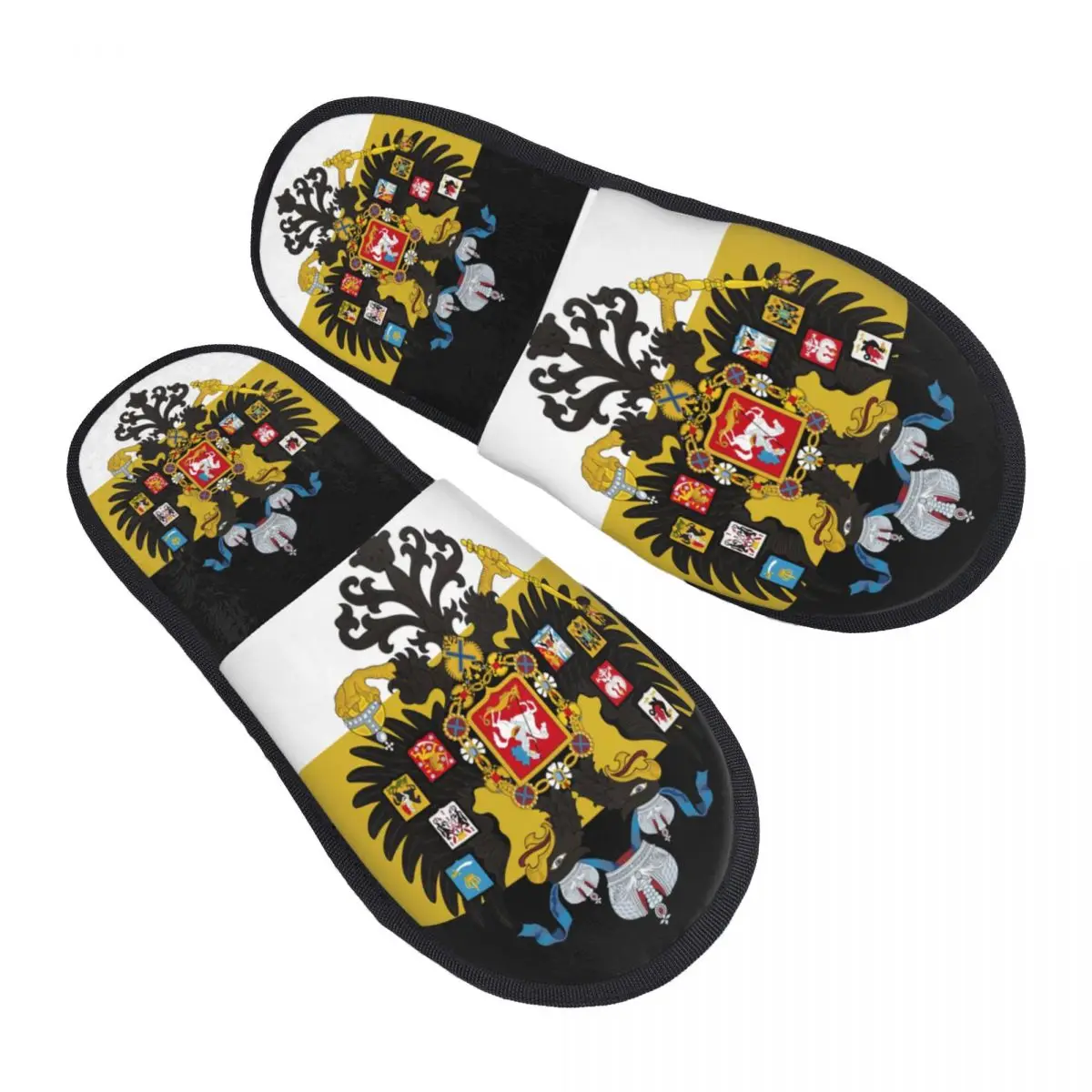 

Тапки женские домашние с флагом России, удобные тапочки с пенным наполнителем с эффектом памяти, без застежки, для спа