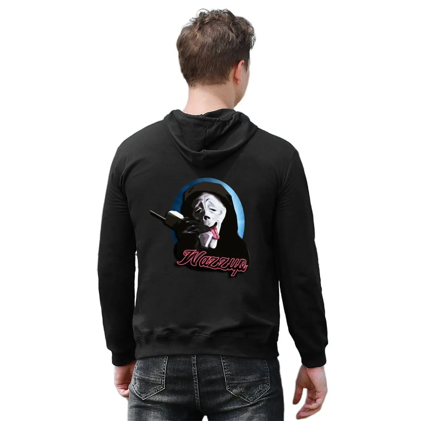 Wazzup - Scary Movie Vintage Hoodie aesthetic clothing men's clothing autumn fashion men new in hoodies & sweat-shirt