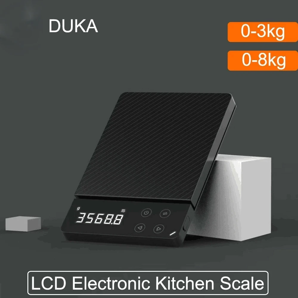 

New DUKA ES1 0-8KG Household LCD Digital Electronic Scale Multi-function HD Backlit Electronic Food Scales For Kitchen