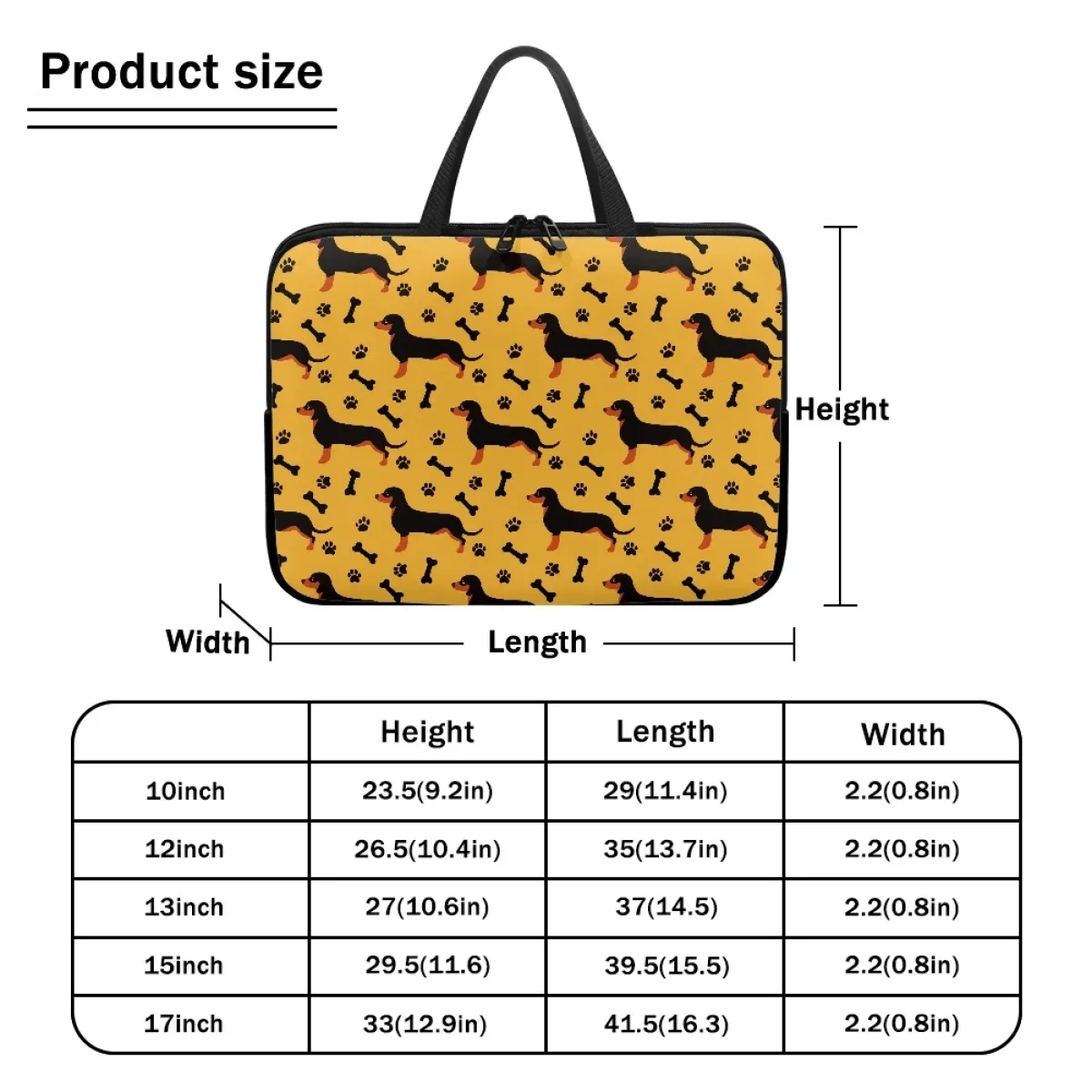 Cute Cartoon Dachshund Laptop Bag Lovely Dog Casual Case Cover Pouches Classic Animal Universal Computer Tablet Bags Bolsas 2023