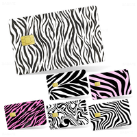 Black White Print Zebra Different Styles Poker Sticker Film Tape Skin For Credit Card Debit Card Big Chip