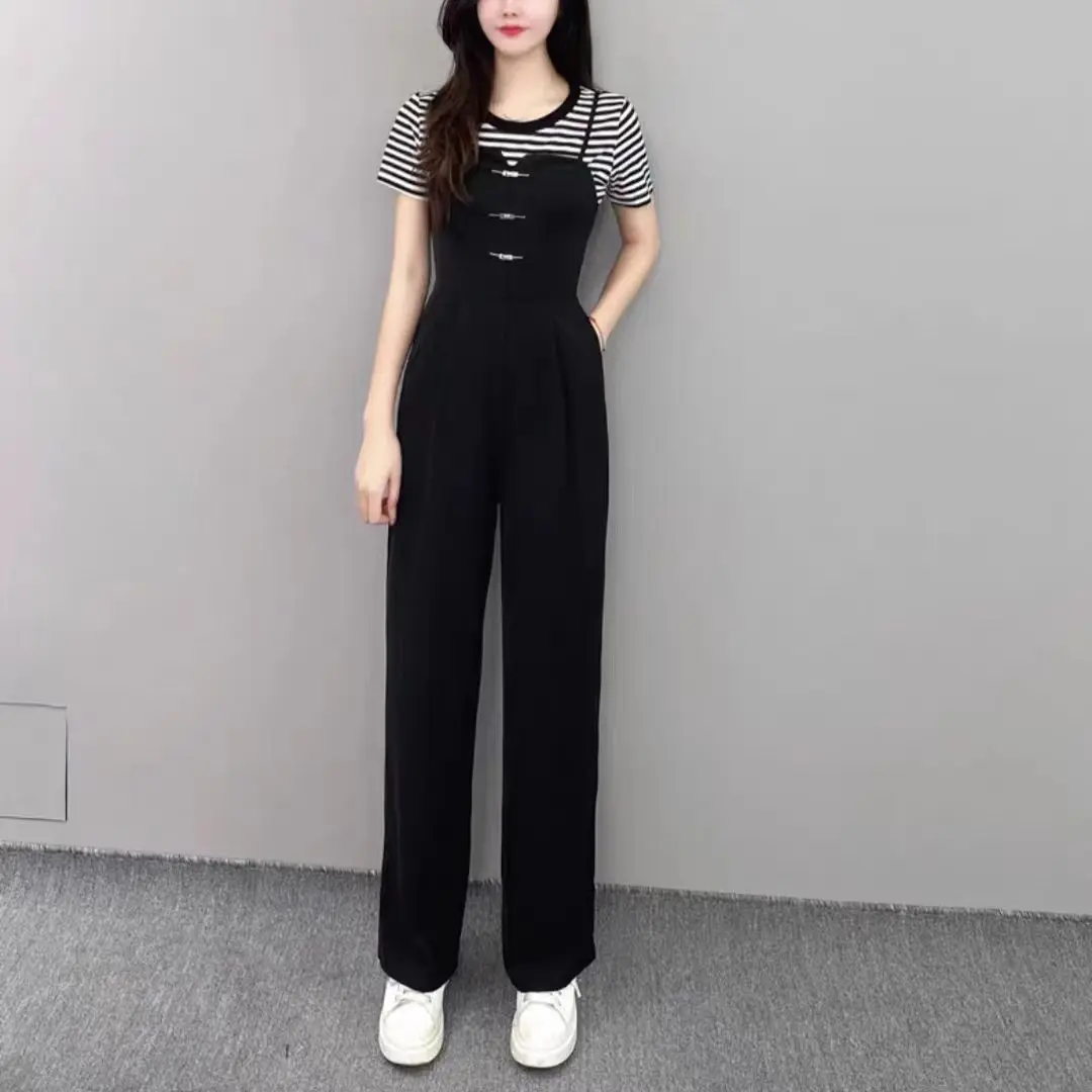 

Jumpsuits For Woman Elegance Tightfitting Special Spliced Regular Pile Bottom Windproof Formal Flounce Aesthetics Gray Match