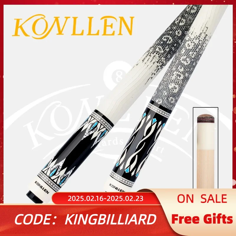 

KONLLEN Wild Dragon Pool Cue with 10.5mm/11.5mm/12.5mm Leather Wrap Handle Stick and Maple Shaft Kit for Billiard Cue Stick